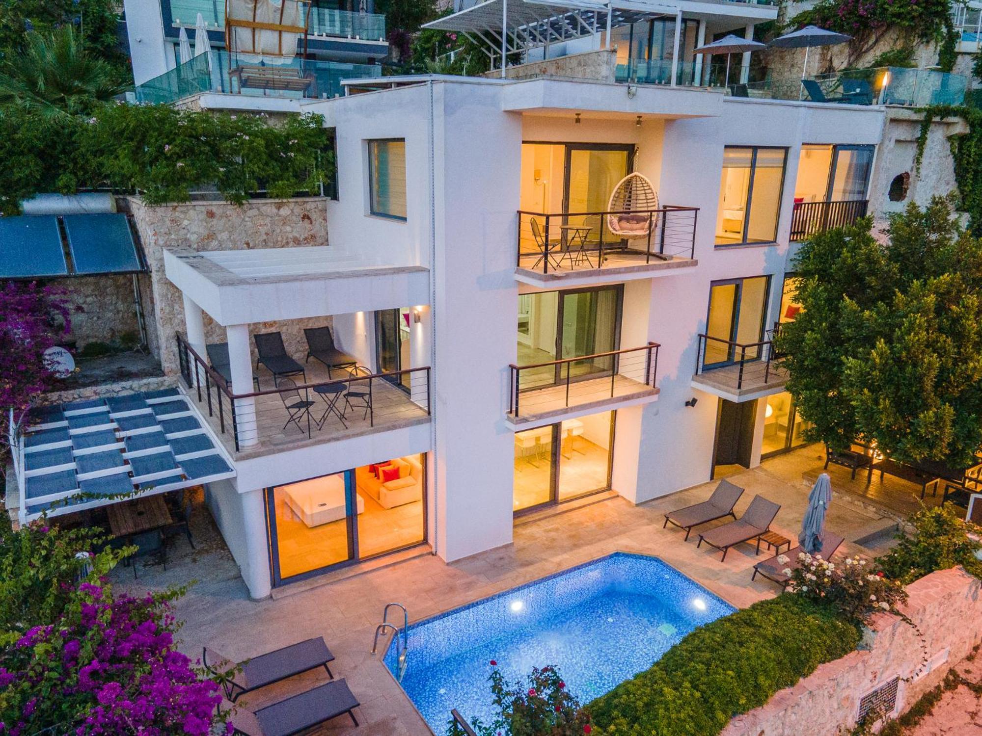 Luxus Villa Skyla Mit 5 Schlafzimmern & Meer-Blick 카스 외부 사진